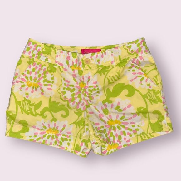 Lilly Pulitzer Women's  Jubilee Floral‎ Chino Shorts Size 4 - Picture 1 of 11